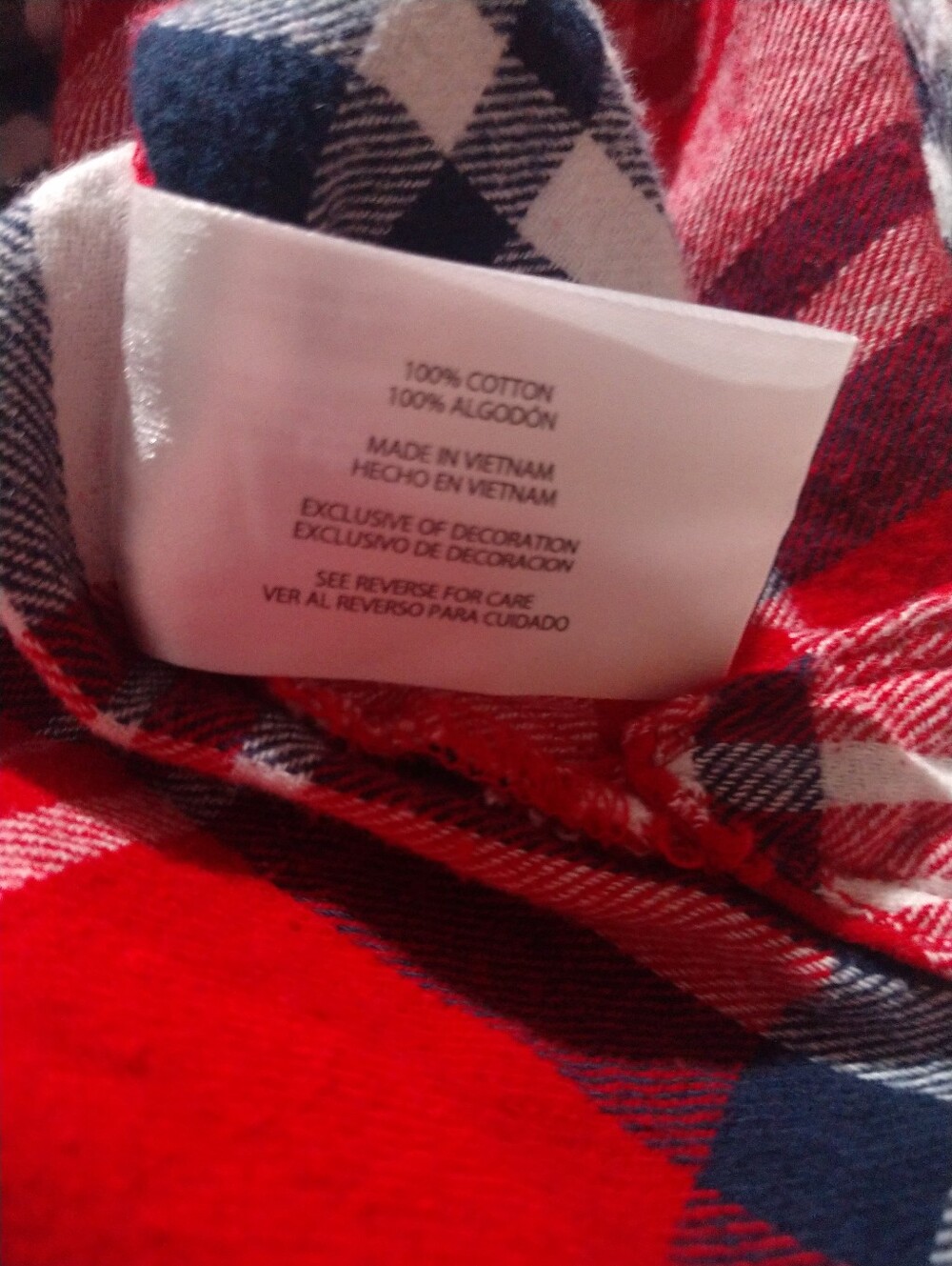 Women's Flannel Shirt GAP Red White Blue Plaid Size Large Chest 42" - Picture 6 of 10